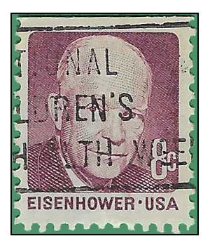 #1395 8c Eisenhower Booklet Single 1970 Used