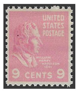 # 814 9c Presidential Issue William H. Harrison 1938 Mint NH