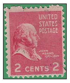 # 806 2c Presidential Issue John Adams 1938 Used