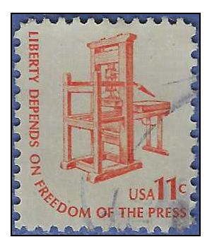 #1593 11c Early American Printing Press 1975 Used