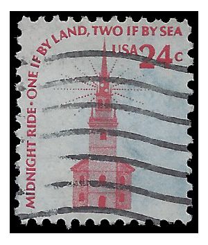 #1603 24c Old North Church, Boston 1975 Used