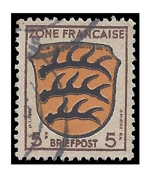 Germany Allied Occupation French Zone #4N 3 1946 Used