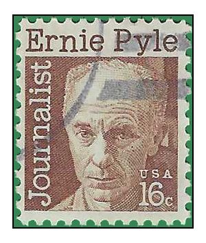 #1398 16c Journalist Ernie Pyle 1971 Used