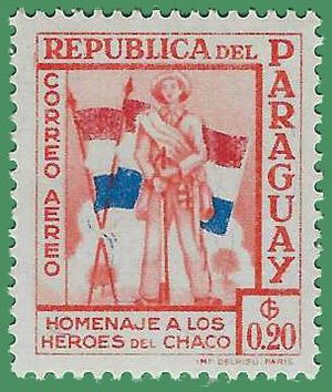 Paraguay #C235 1957 Mint H Disturbed Gum