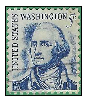 #1283b 5c George Washington (Redrawn) 1967 Used