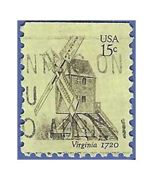 #1738 15c American Windmills Virginia 1720 Booklet Single 1980 Used