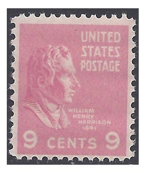 # 814 9c Presidential Issue William H. Harrison 1938 Mint NH