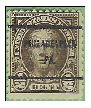 # 653 1/2c Nathan Hale 1929 Used Precancel PHILADELPHIA PA.