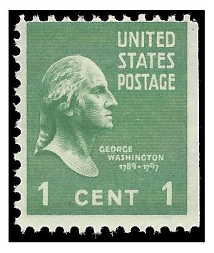 # 804b 1c Presidential Issue George Washington Booklet Single 1938 Mint NH