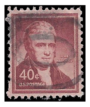 #1050a 40c Liberty Issue John Marshall 1955 Used WP