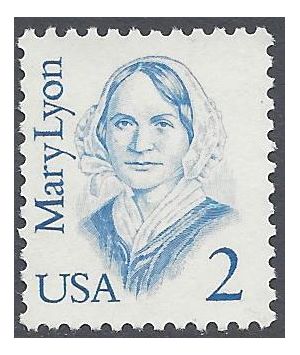 #2169 2c Great Americans Mary Lyon 1987 Mint NH