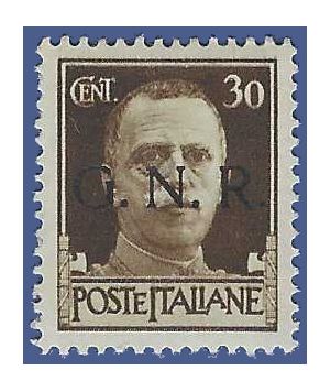 Italy Italian Social Republic GNR Overprint 1943 Mint NH Sassone 475 - MI:MB6