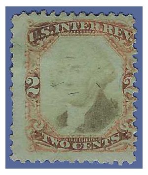 Scott R151 2c George Washington Internal Revenue 3rd issue 1874 Used