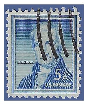 #1038 5c Liberty Issue James Monroe 1954 Used