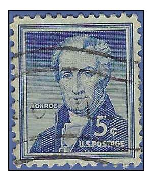 #1038 5c Liberty Issue James Monroe 1954 Used