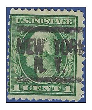 # 498 1c George Washington 1917 Used Precancel New York N.Y.