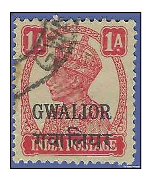 India - Gwalior #103 1944 Used