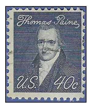 #1292a 40c Prominent Americans Thomas Paine 1973 Used