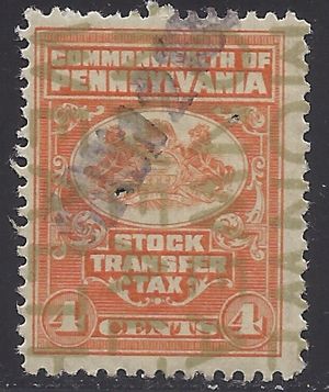 Pennsylvania SRS# ST22 4c Stock Transfer Tax used Fault