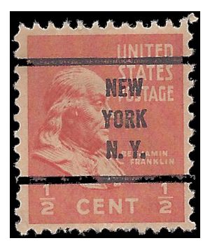 # 803 1/2c Presidential Issue Benjamin Franklin 1938 Used Precancel