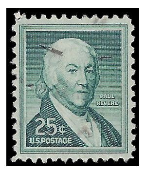 #1048 25c Liberty Issue Paul Revere 1958 Used