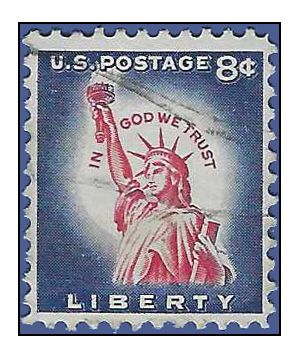 #1042 8c Statue of Liberty 1958 Used