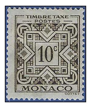 Monaco #J28 1946 Mint H