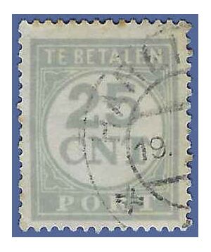 Netherlands #J 69 1925 Used Toned Edge