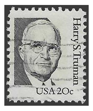 #1862 20c Great Americans Harry S. Truman 1984 Used