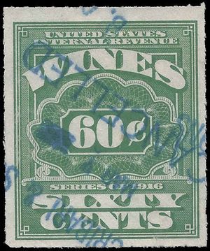 Scott RE 74 60c Internal Revenue: Wines 1933 Used