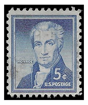 #1038 5c Liberty Issue James Monroe 1954 Used
