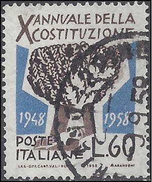 Italy # 742 1958 Used