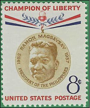 #1096 8c Ramon Magsaysay 1957 Mint NH