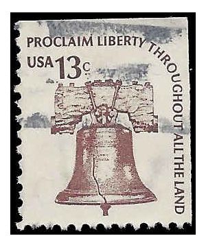 #1595 Americana Issue - Liberty Bell Booklet Single 1975 Used