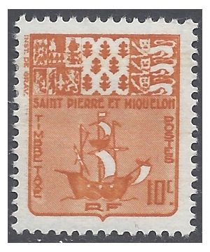 St. Pierre and Miquelon #J68 1947 Mint H