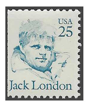 #2182a 25c Great Americans Jack London Booklet Single 1988 Mint NH
