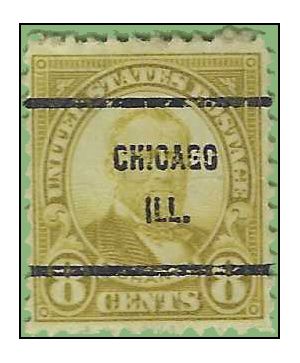 # 640 8c Ulysses S. Grant 1927 Used Precancel CHICAGO ILL.