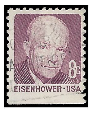 #1395 8c Eisenhower Booklet Single 1970 Used