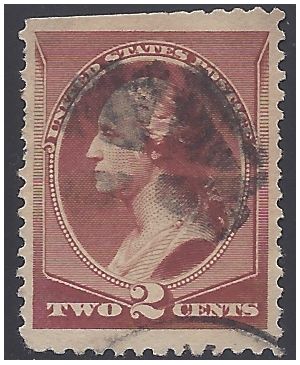 # 210 2c George Washington 1883 Used Fancy Cancel