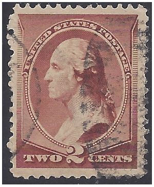 # 210 2c George Washington 1883 Used Fancy Cancel