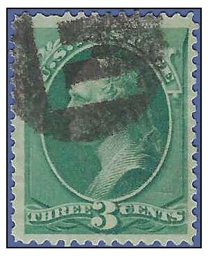 # 184 3c George Washington 1878 Used Negative Letter Cancel