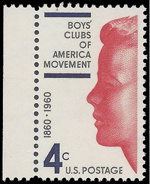 #1163 4c Boy's Club Of America 1960 Mint NH