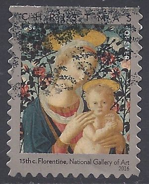 #5143 (47c Forever) Florentine Madonna and Child Booklet Single 2016 Used