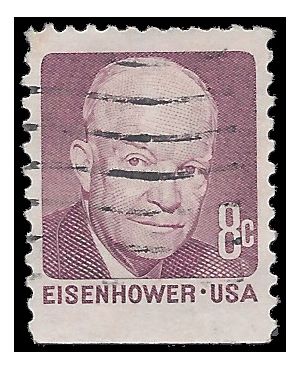 #1395 8c Eisenhower Booklet Single 1970 Used