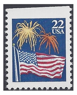 #2276a 22c Flag and Fireworks Booklet Single 1987 Mint NH