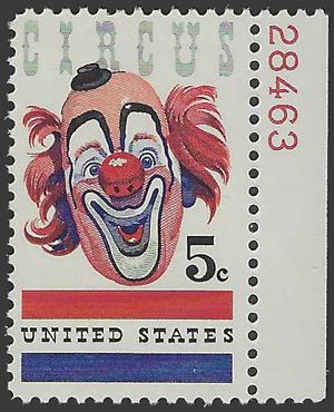 #1309 5c American Circus P# 1966 Mint NH