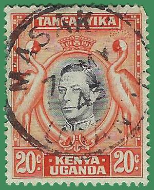 Kenya,Uganda and Tanganyika # 74 1942 Used