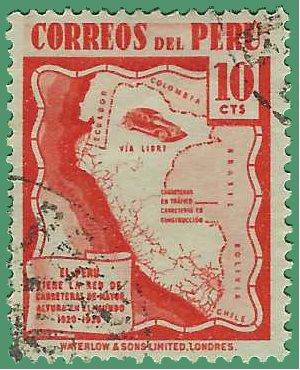 Peru # 377 1938 Used