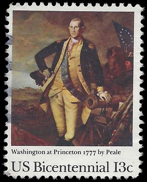 #1704 13c Washington at Princeton 1977 Used