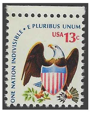 #1596 13c Americana Issue  Eagle and Shield 1975 Mint NH